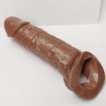 7 Inch Silicon Condom Skin Brown Jumbo Condom